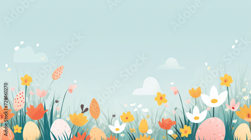 Flat easter celebration background