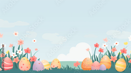 Flat easter celebration background