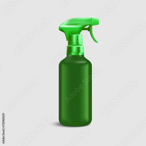 green spray bottle isolated