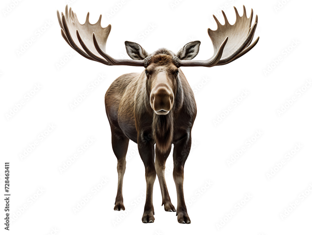 Moose, isolated on a transparent or white background