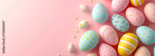 easter eggs, background, banner photo