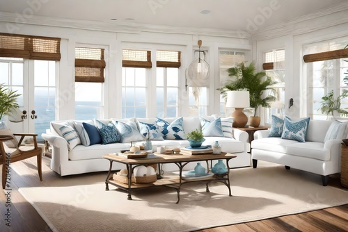 Embrace a coastal vibe with a light color palette and nautical-inspired decor 