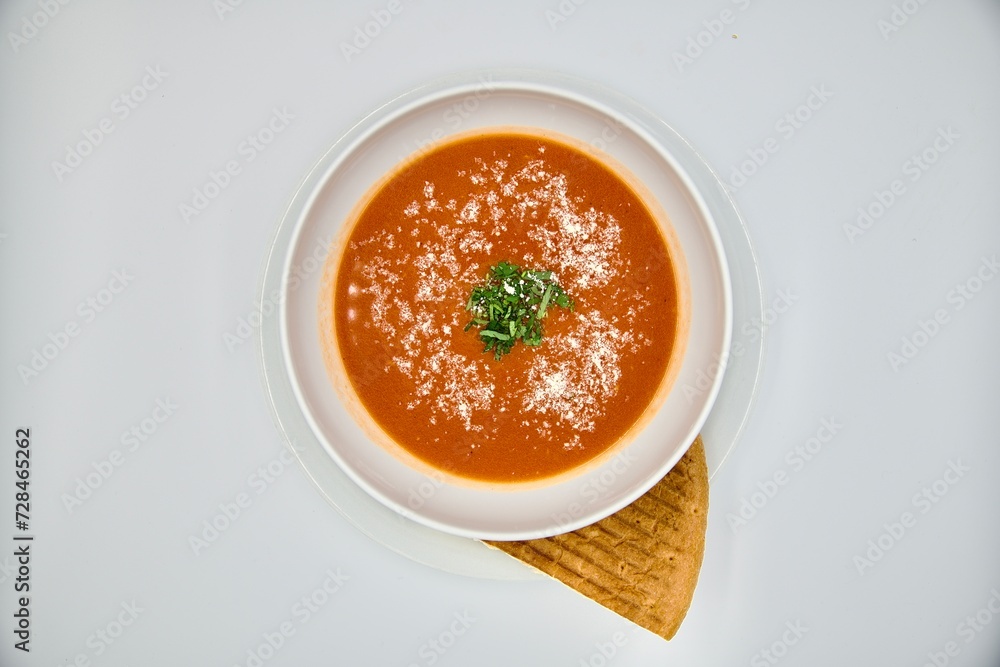 tomato soup in a bowl tomato soup in a bowl
