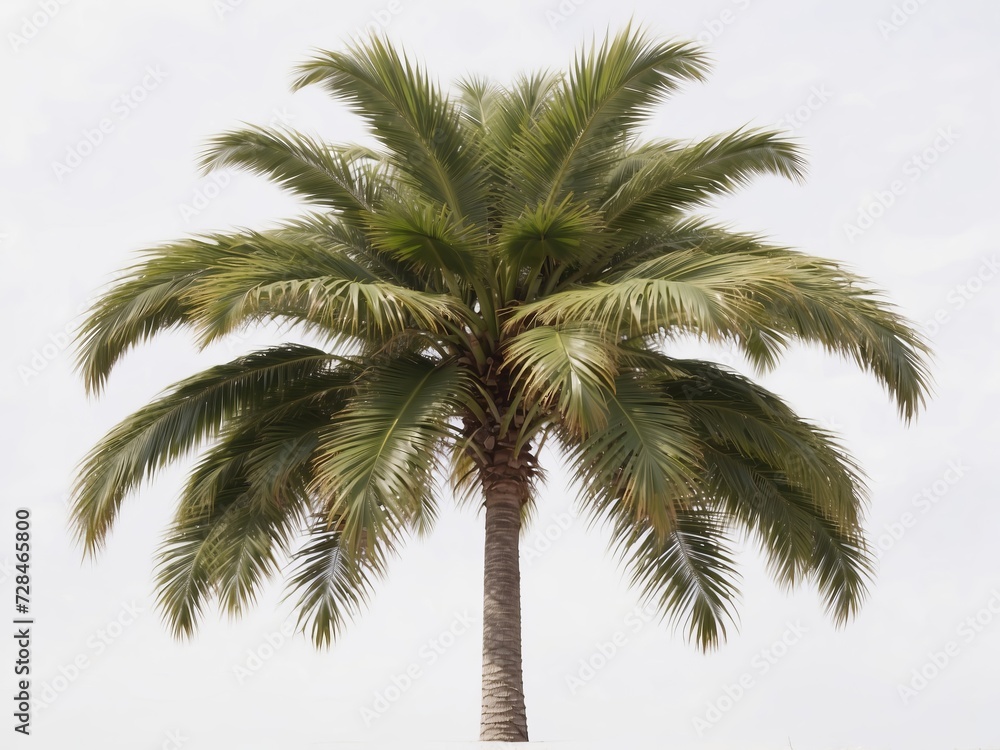 Obraz premium palm tree on blue sky background