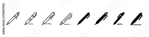 Pen and signature icon, signature pen icon, Pen, write icons.  Signature pen outline, The signature icons. Pen and undersign, underwrite, e signature icon, Pen Icon