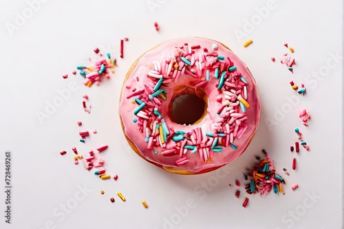 donut with sprinkles generative ai