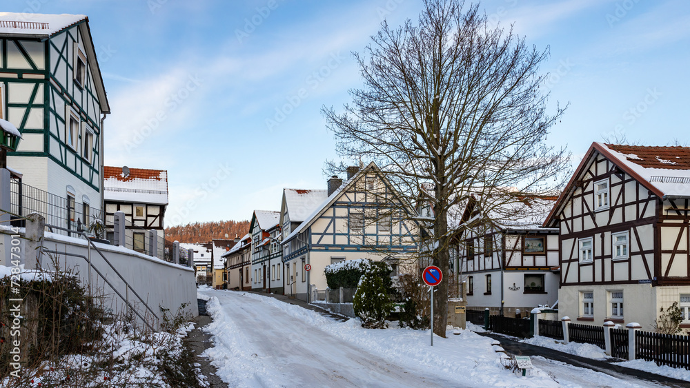 The historic houses of Herleshausen in Hesse The historic houses of Herleshausen in Hesse