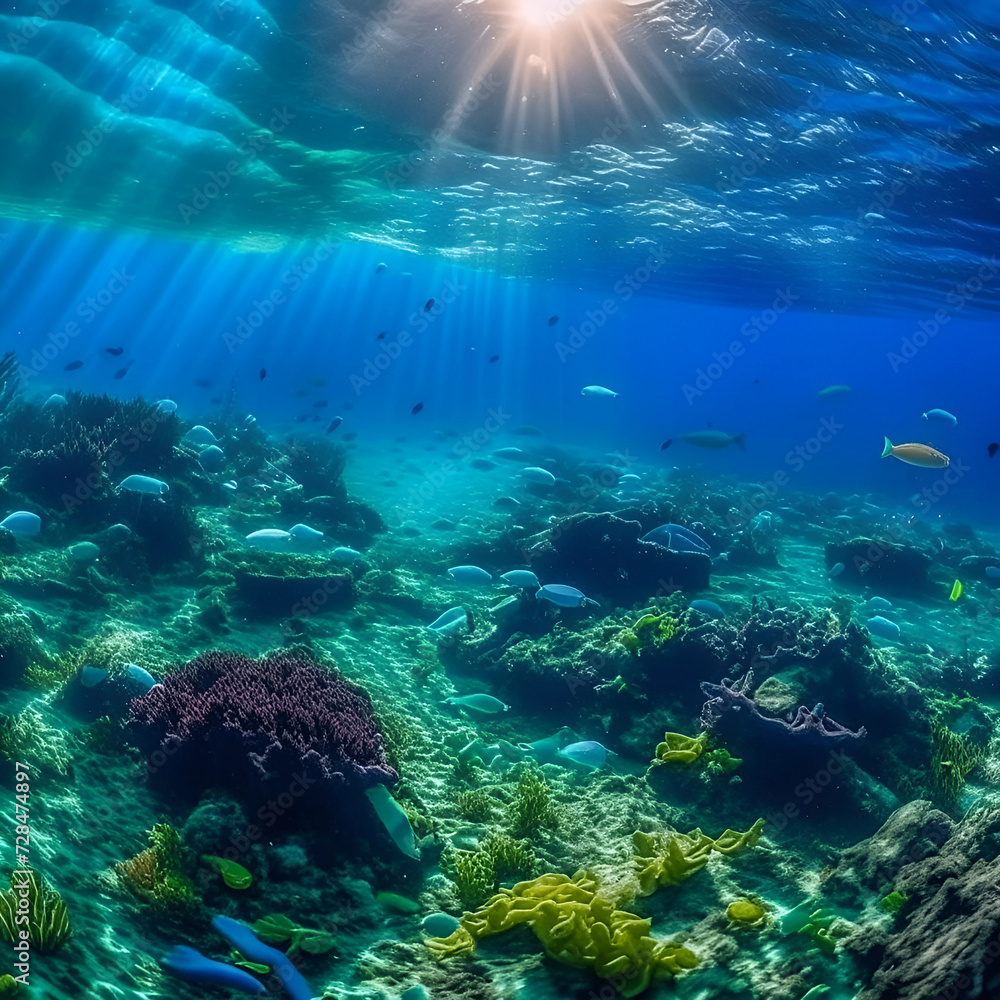 Coral reef in sea. Sea depth. Ecology Coral reef in sea. Sea depth. Ecology