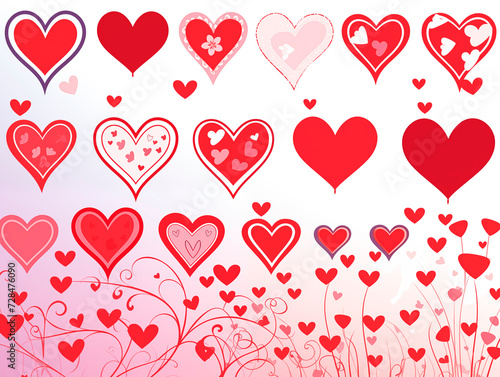 Romantic background image for a gift card or postcard for Valentine s day or wedding in vector style.