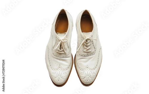 Classic 80s Oxford Footwear on Transparent Background, PNG, Generative Ai