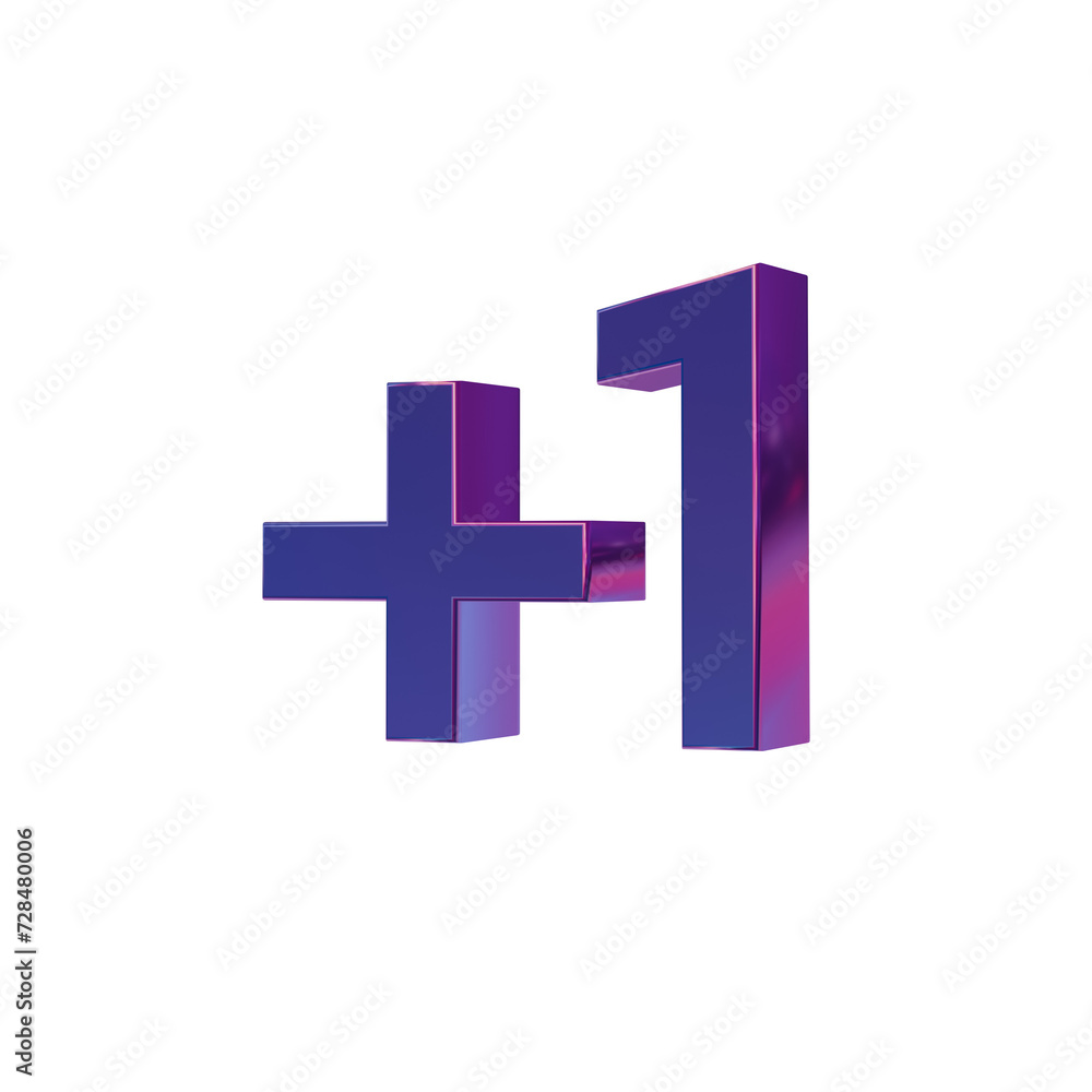 Obraz premium Beautiful abstract illustrations Blue Plus One symbol icons