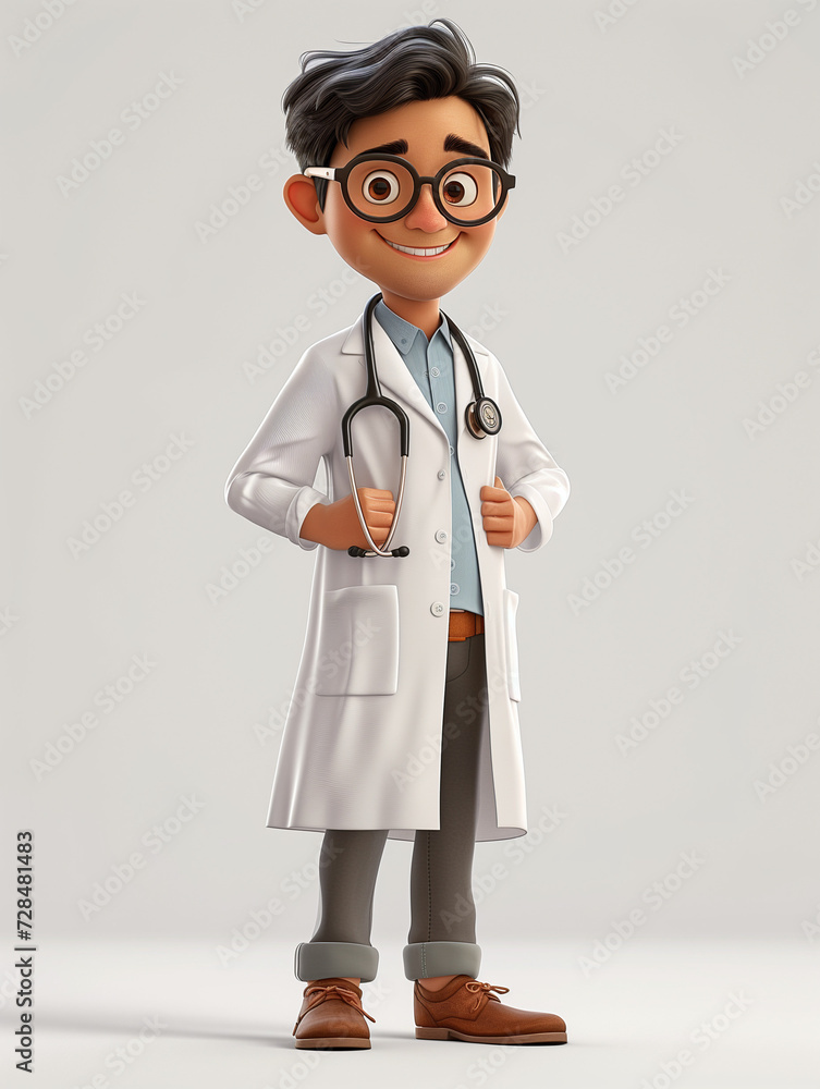 doctor with stethoscope 3D illustration doctor with stethoscope 3D illustration