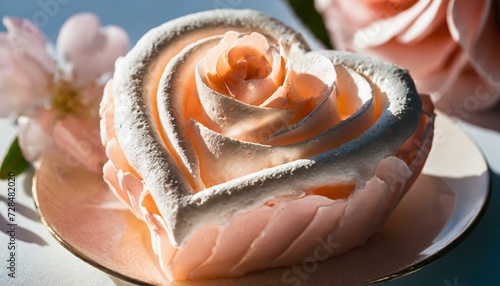 バラのクリームケーキ