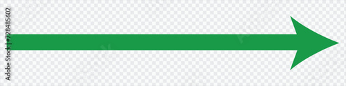 Green arrow to the right . vector, isolated. Green arrow isolated on transparency background
