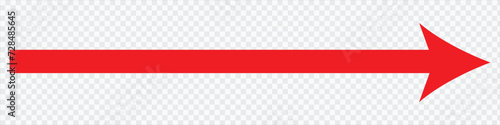 Red arrow to the right . vector, isolated. Red arrow isolated on transparency background