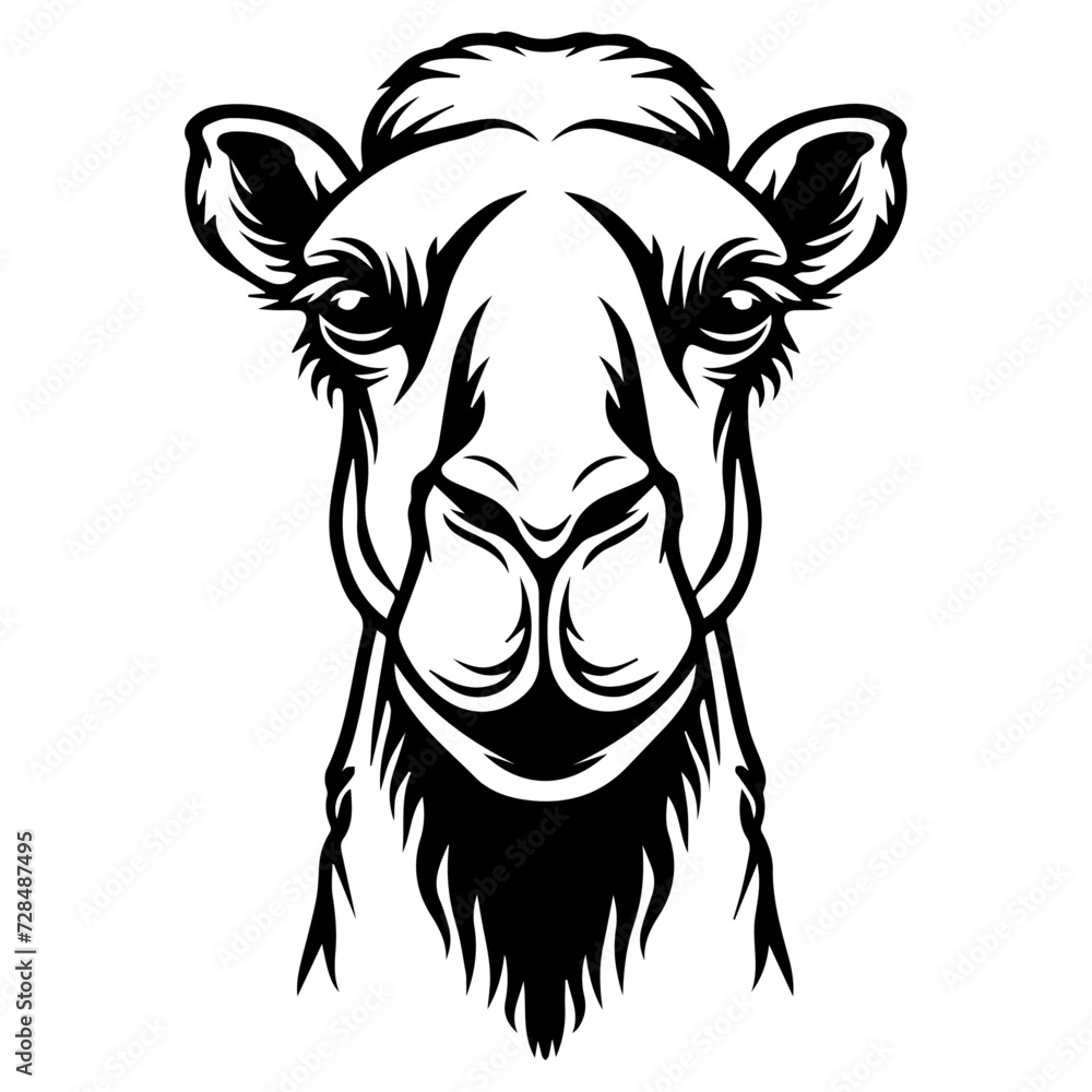 Camel head, Camel Icon, Camel Logo, vector illustration Camel head, Camel Icon, Camel Logo, vector illustration