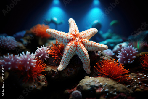Underwater photo of a starfish