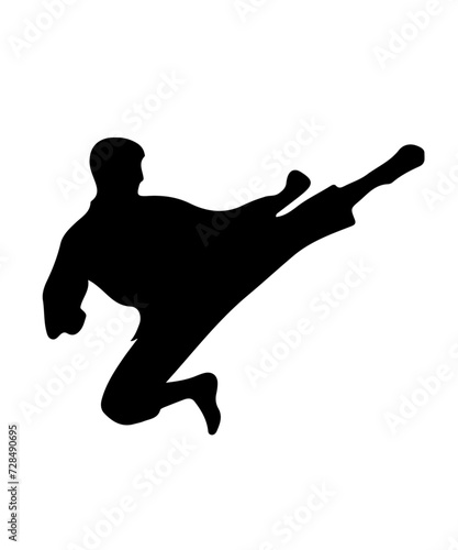 Karate Martial Art Silhouettes