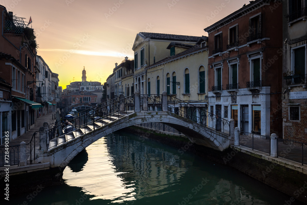 Tranquility in Venice City in Morning First Lights