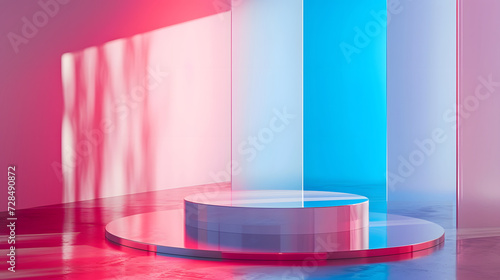 transparent acrylic podium, a place to display products, a podium for advertising a product