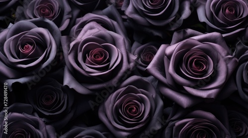 Black Roses Bouquet: A Passionate Flower Gift for any Occasion - Closeup of Garden Roses on Black