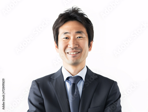 ビジネスシーンをリードする日本人男性のポートレート