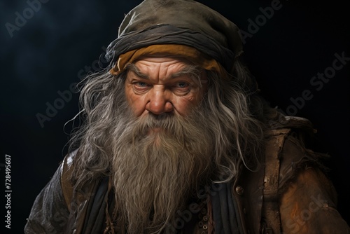 Old man with beard, dwarf