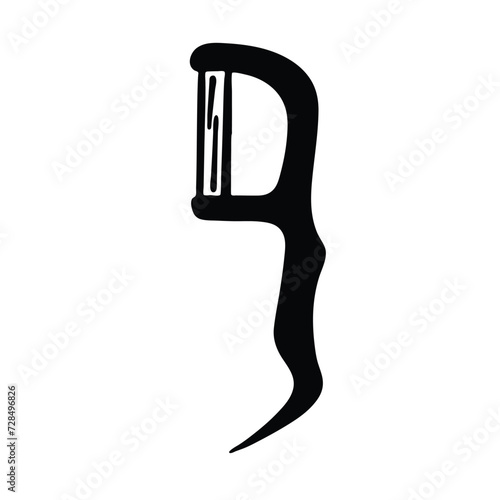 Dental floss, personal hygiene illustration, vector