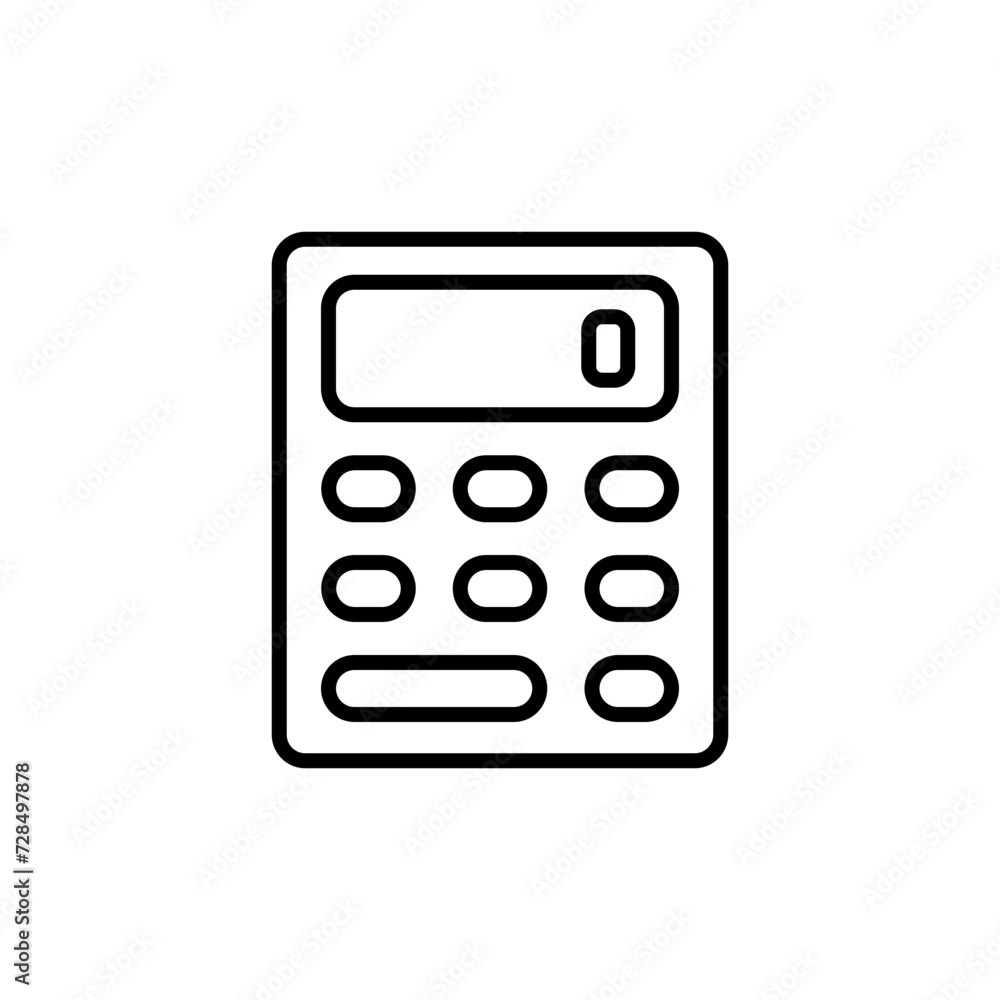 Calculator outline icons, minimalist vector illustration ,simple transparent graphic element .Isolated on white background Calculator outline icons, minimalist vector illustration ,simple transparent graphic element .Isolated on white background