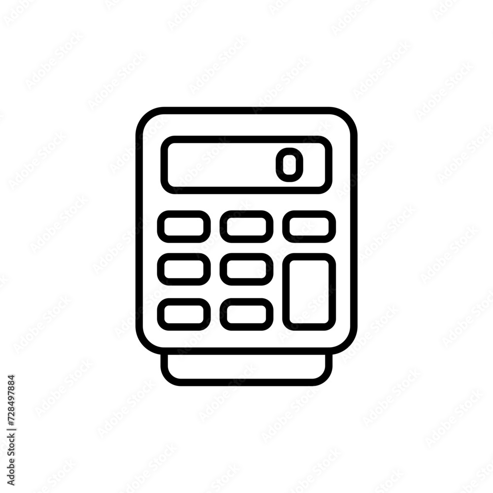 Calculator outline icons, minimalist vector illustration ,simple transparent graphic element .Isolated on white background Calculator outline icons, minimalist vector illustration ,simple transparent graphic element .Isolated on white background
