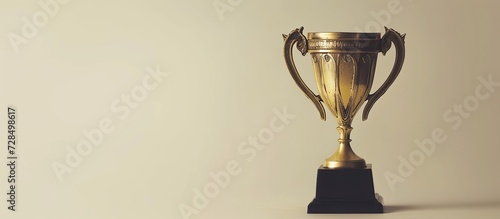 victory cup with wall background