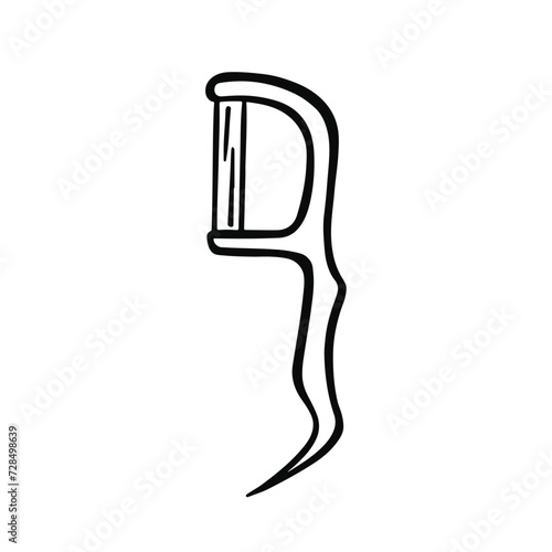 Dental floss, personal hygiene illustration, vector