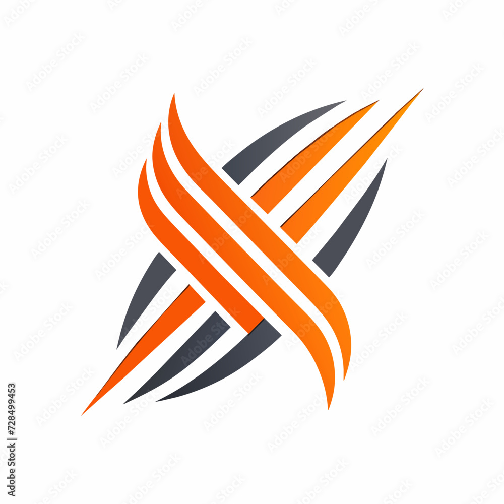 Obraz premium Linear Innovations: Crafting Futuristic Logos with Sleek Lines, creative lines logo design 