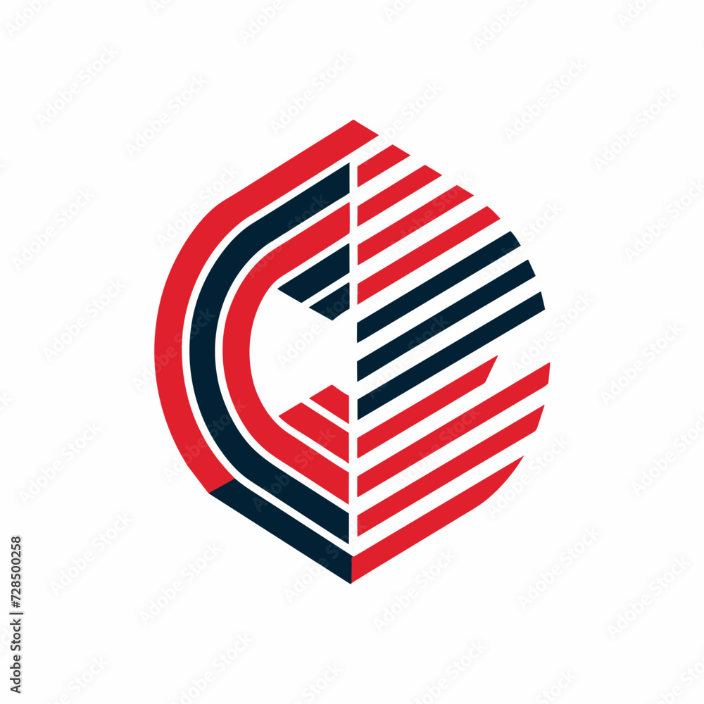 Obraz premium Linear Innovations: Crafting Futuristic Logos with Sleek Lines, creative lines logo design 