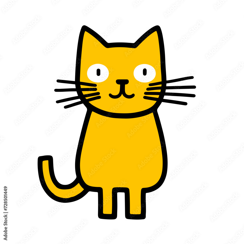 Fototapeta premium cat cartoon isolated