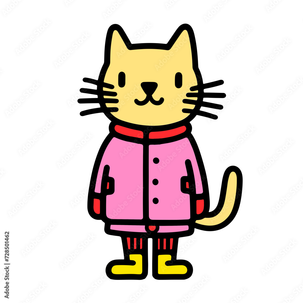 cat cartoon isolated