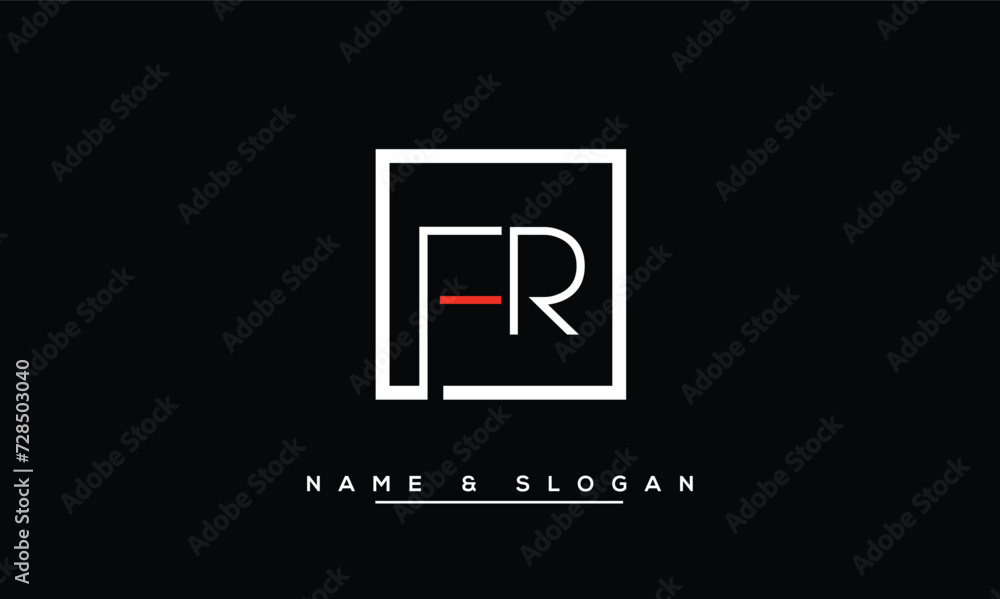FR, RF, F, R Abstract Letters Logo Monogram FR, RF, F, R Abstract Letters Logo Monogram