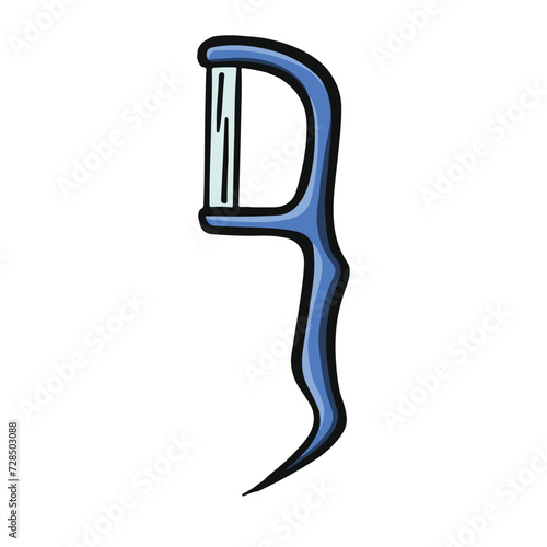 Dental floss, personal hygiene illustration, vector