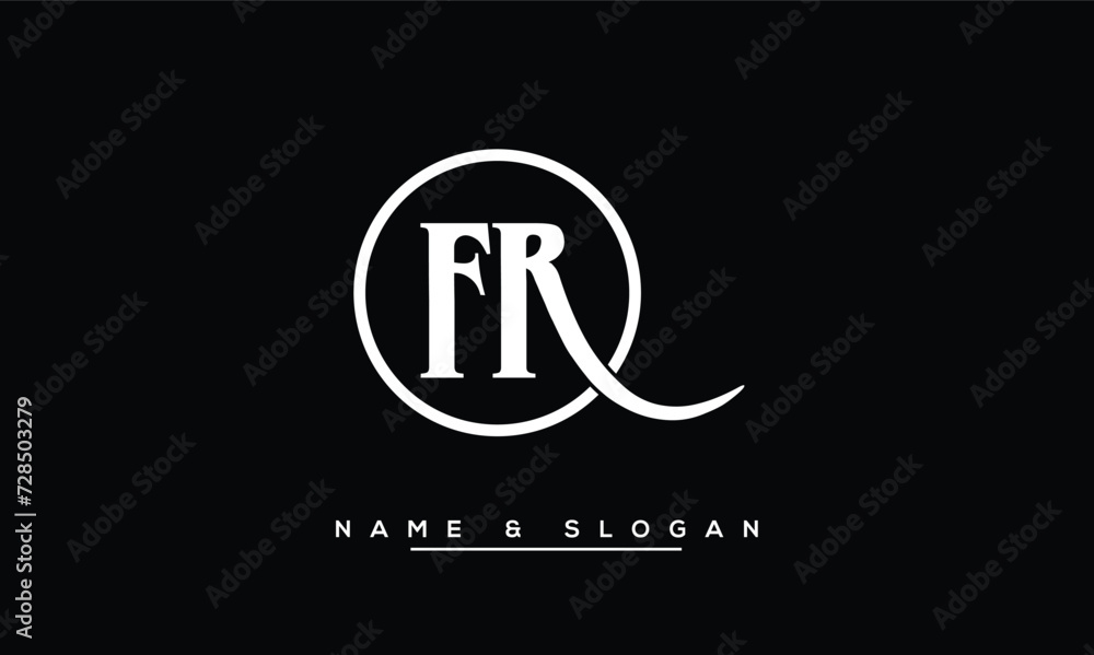 FR, RF, F, R Abstract Letters Logo Monogram FR, RF, F, R Abstract Letters Logo Monogram