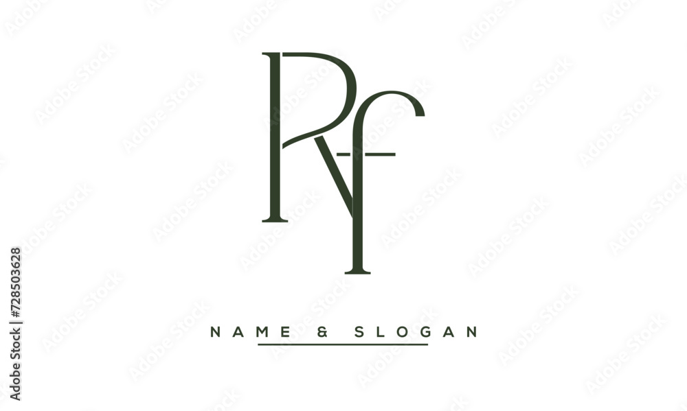 FR, RF, F, R Abstract Letters Logo Monogram FR, RF, F, R Abstract Letters Logo Monogram