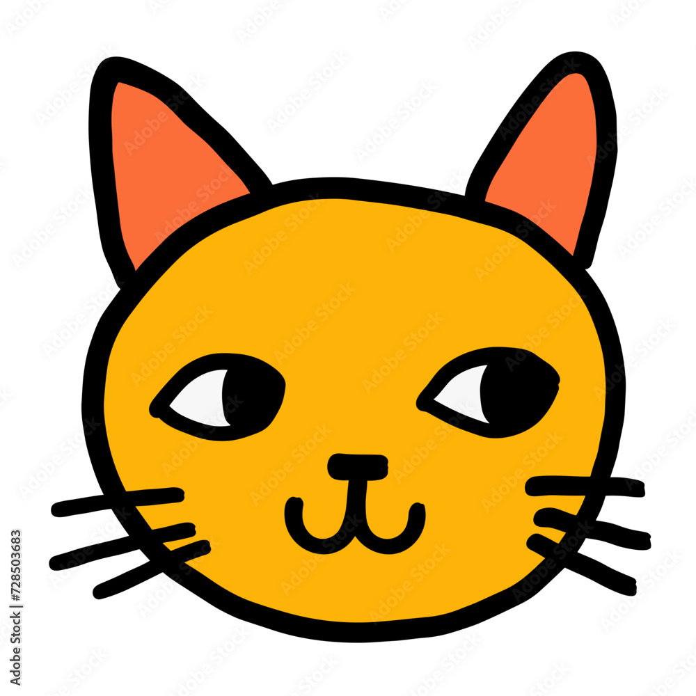 cat with a smile cartoon isolated cat with a smile cartoon isolated