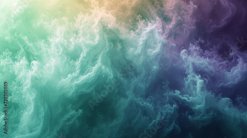 Immerse yourself in a surreal fusion of lavender mist and emerald green, an abstract dreamscape where soft gradients meld, evoking a tranquil and otherworldly ambiance. 