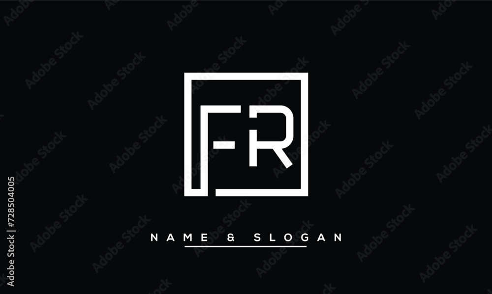 FR, RF, F, R Abstract Letters Logo Monogram FR, RF, F, R Abstract Letters Logo Monogram