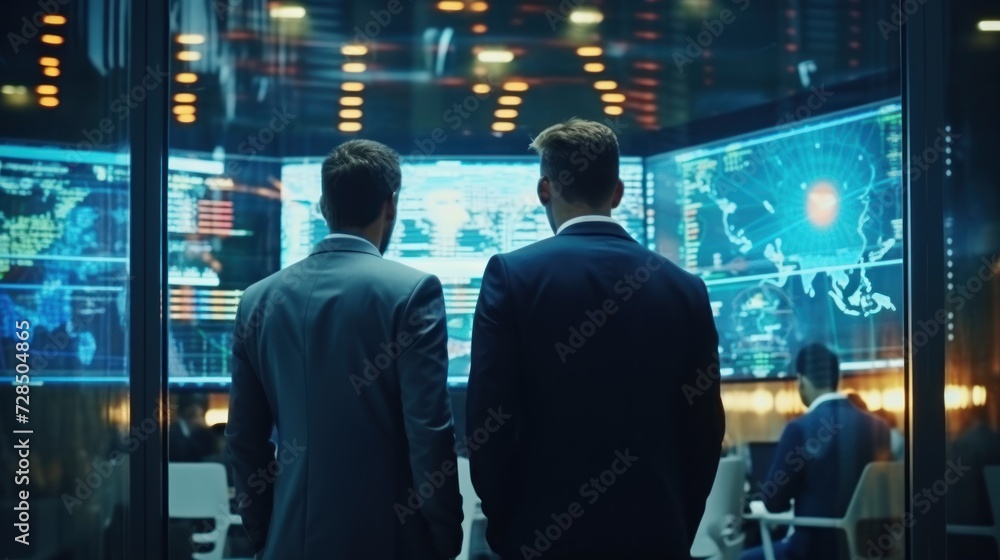 IT specialists confer at a meeting and discuss news in the computer industry IT specialists confer at a meeting and discuss news in the computer industry