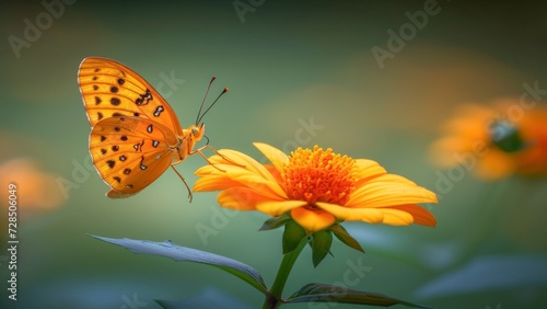 Wildlife butterflies animal photography background - Closeup of wild beautiful butterfly on a flower