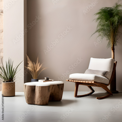 modern living room with chair