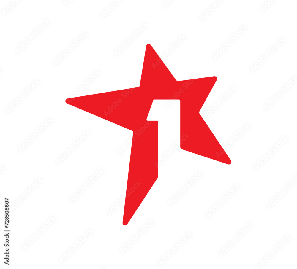 star and number one concept. star first logo. star and number one for the world of success, education, competition star and number one concept. star first logo. star and number one for the world of success, education, competition