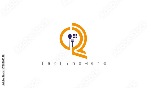 Restaurant logo withQ  Latter  Design