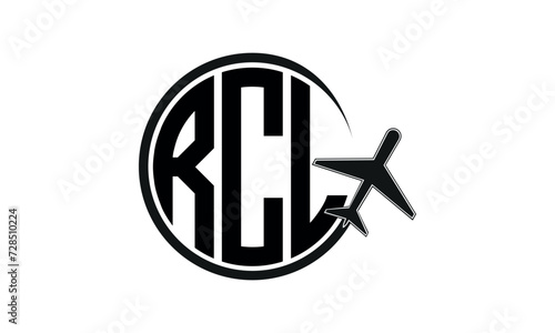 RCL three initial letter circle tour & travel agency logo design vector template. hajj Umrah agency, abstract, wordmark, business, monogram, minimalist, brand, company, flat, tourism agency, tourist photo