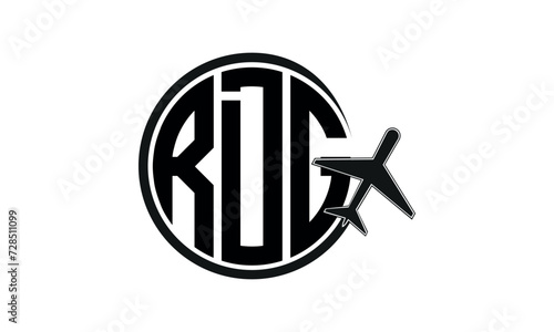 RDG three initial letter circle tour & travel agency logo design vector template. hajj Umrah agency, abstract, wordmark, business, monogram, minimalist, brand, company, flat, tourism agency, tourist photo